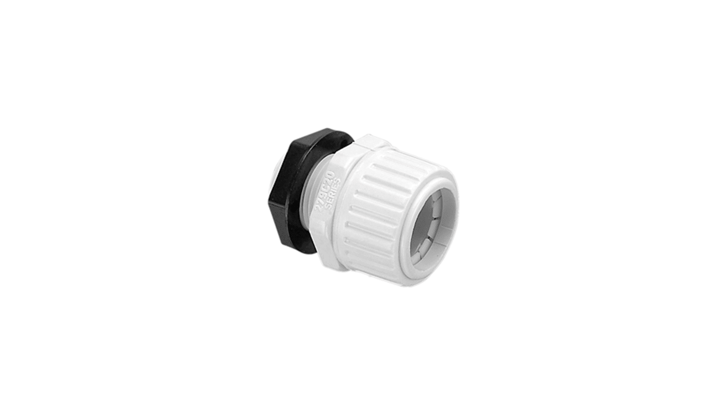 Clipsal Electrical Straight, Cable Gland, 20mm Nominal Size, M20mm, PVC, Grey