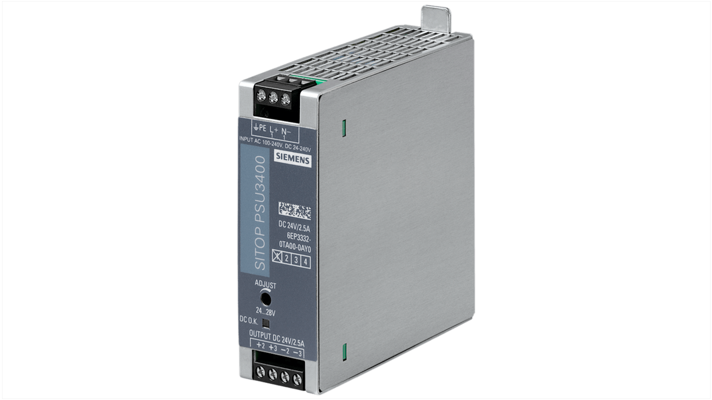 Siemens 6AG1332 Series PLC Power Supply, 24 V