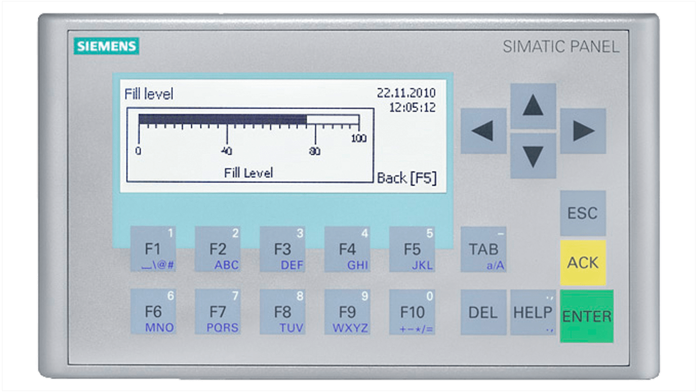 Pannello HMI Siemens, KP300 Basic, 3.6 in, serie 6AV2128, display TFT