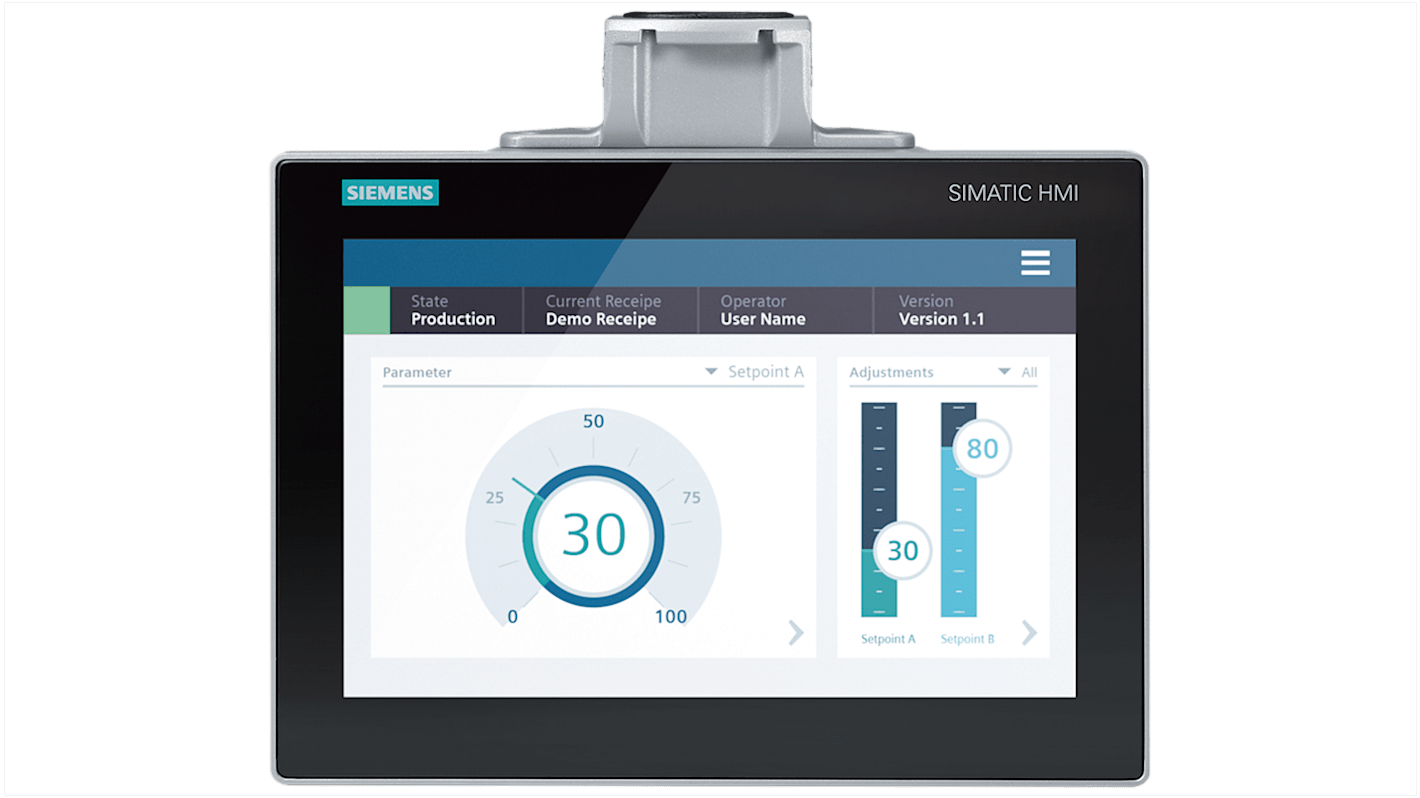 Panel HMI Siemens 6AV2128 MTP1200 Unified Comfort de 12.1 pulg., TFT, 1280 x 800pixels