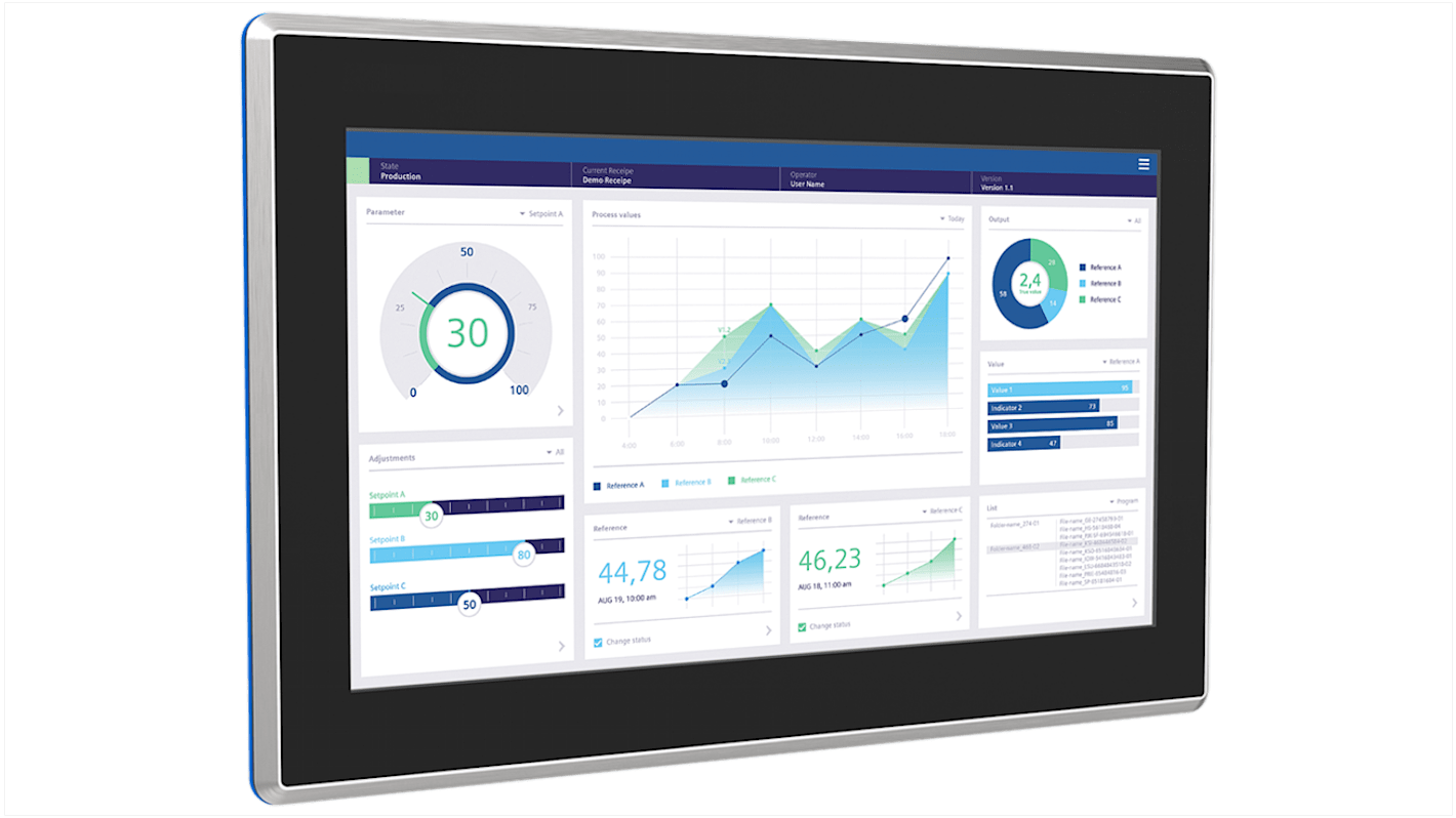 Siemens 6AV2128 Series SIMATIC HMI Panel - 15.6 in, TFT Display, 1366 x 768pixels