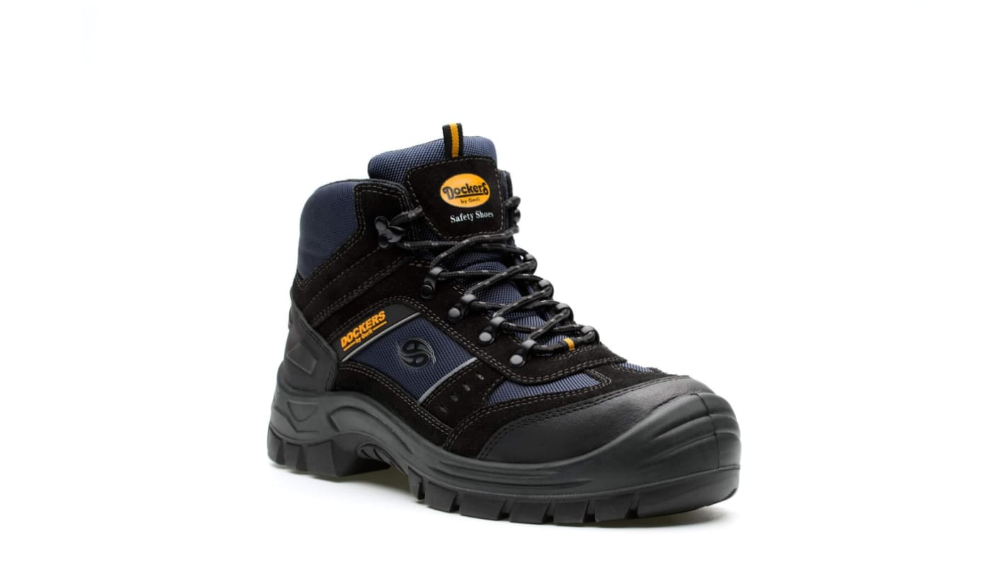 Dockers by Gerli Giga High S3 Unisex Black Steel  Toe Capped Safety Shoes, UK 10, EU 44