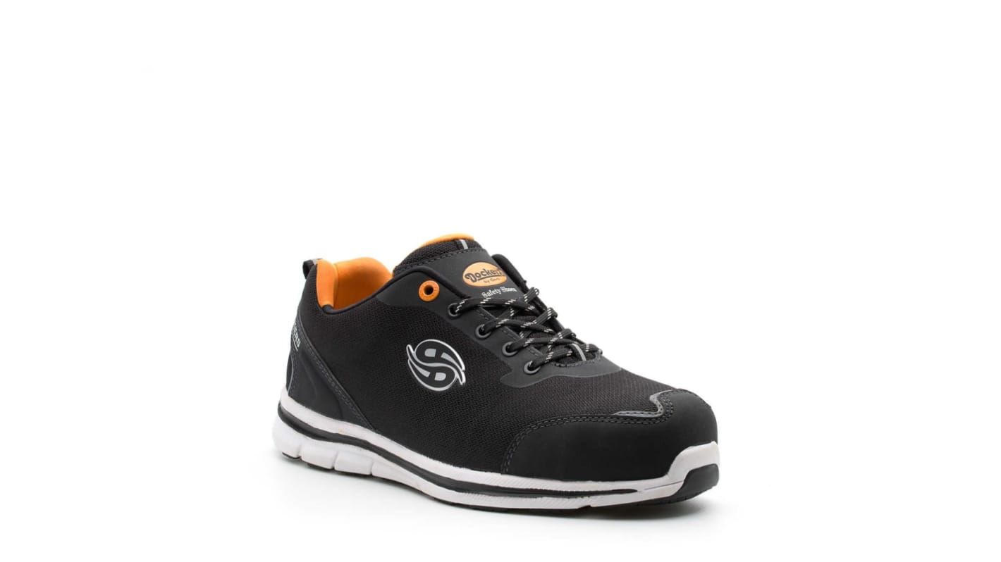 Dockers by Gerli GALANTIS S1P Unisex Black/White Aluminium Toe Capped Safety Shoes, UK 10.5, EU 45