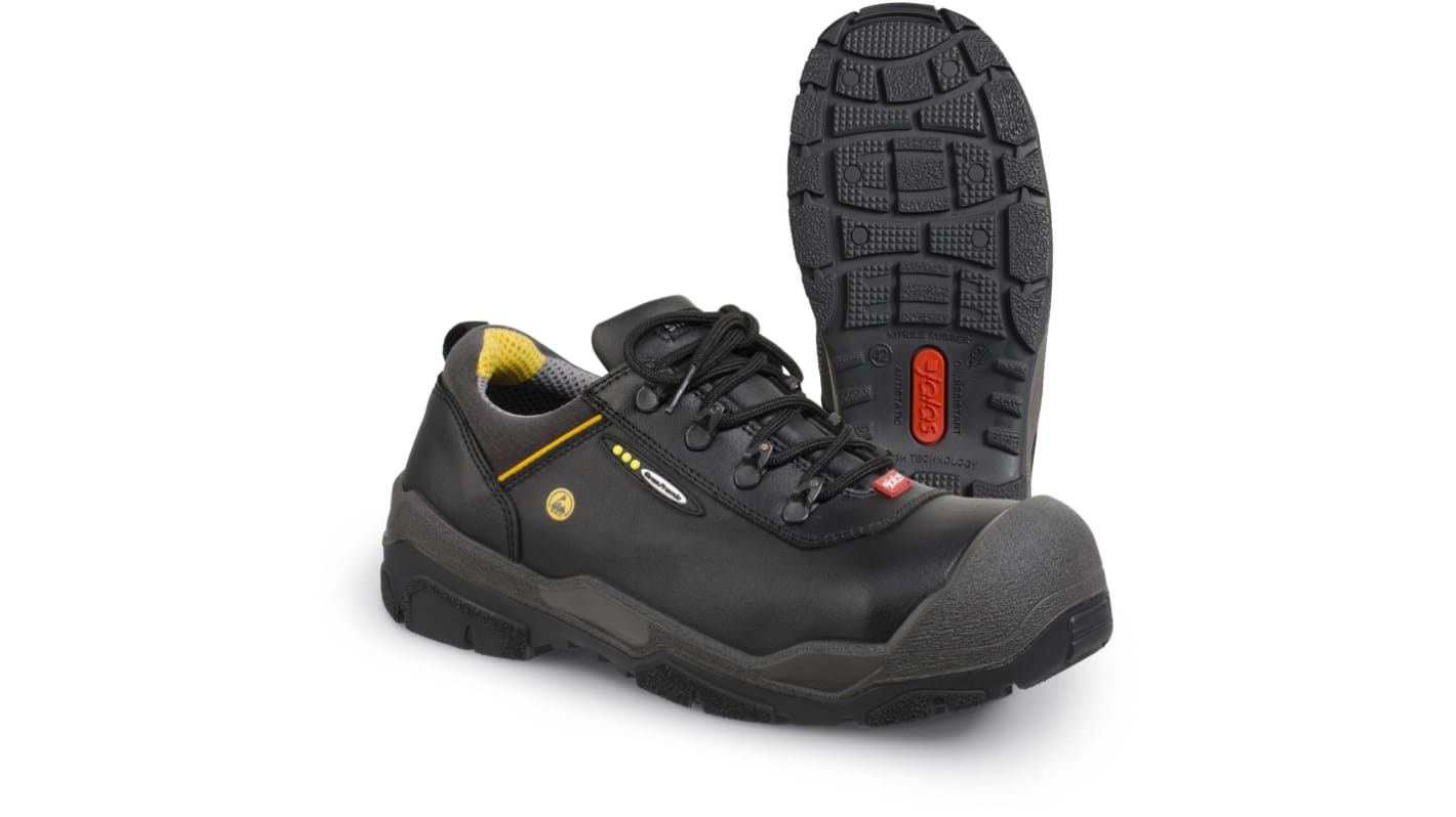 Ejendals 1538 Unisex Black, Yellow Aluminium Toe Capped Safety Shoes, UK 7, EU 41