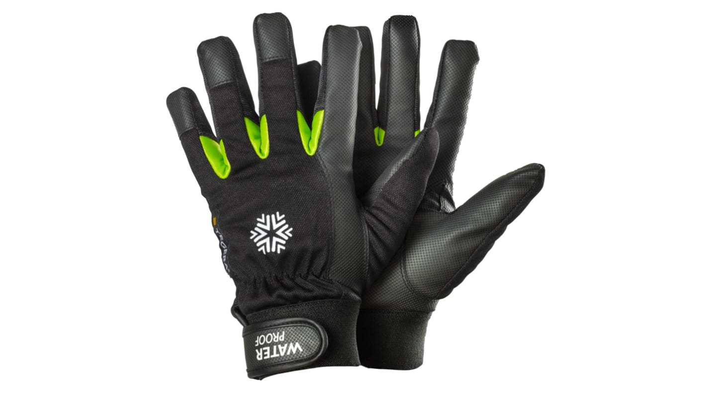 Ejendals Tegera 517 Black Leather Waterproof Gloves, Size 8