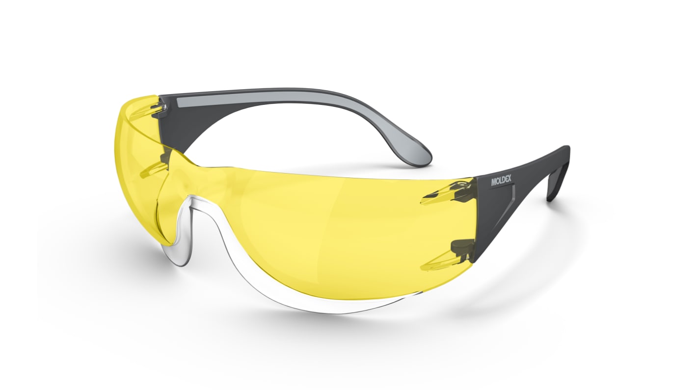 Lunettes de protection Moldex ADAPT Jaune Polycarbonate antibuée, protection UV 400