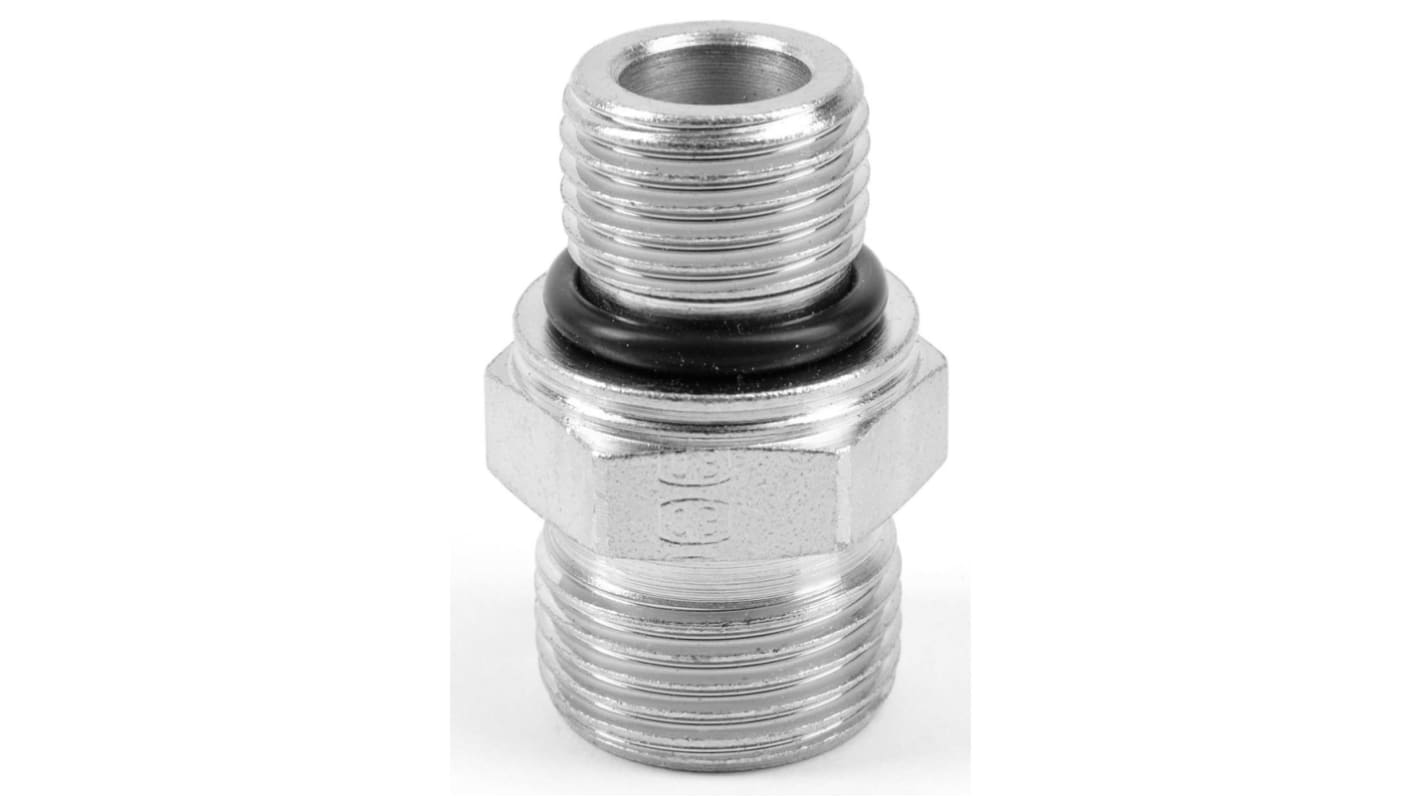 Racor hidráulico, Parker, GEO12LM18X1.5OMDCF, Connector A Cono macho de 24°, Connector B M18 x 1,5 macho