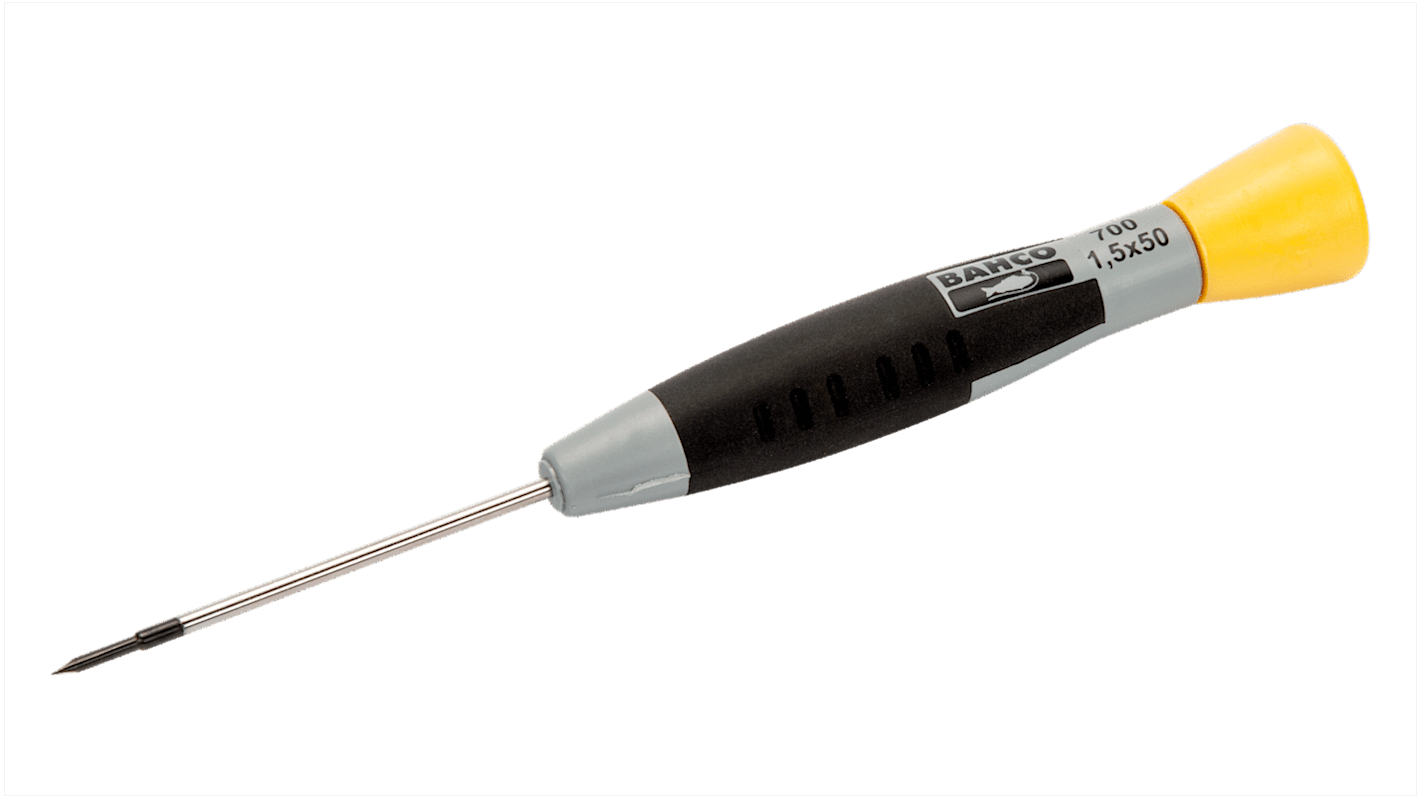 Bahco Slotted  Screwdriver, 1.5 mm Tip, 50 mm Blade, 137 mm Overall
