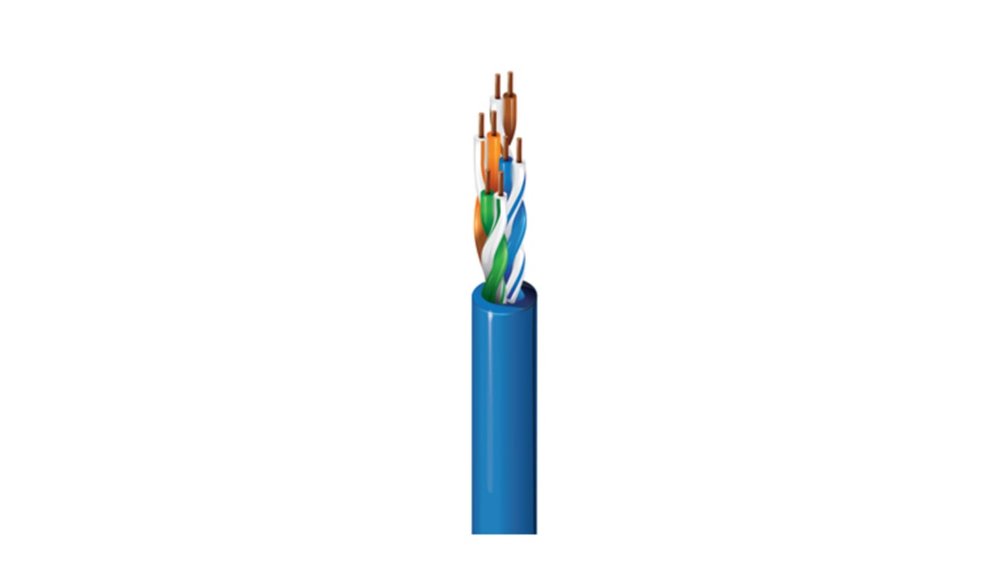 Cable de control Cat5e Belden de 8 conductores, 0,25 mm², 24 AWG, long. 305m Gris