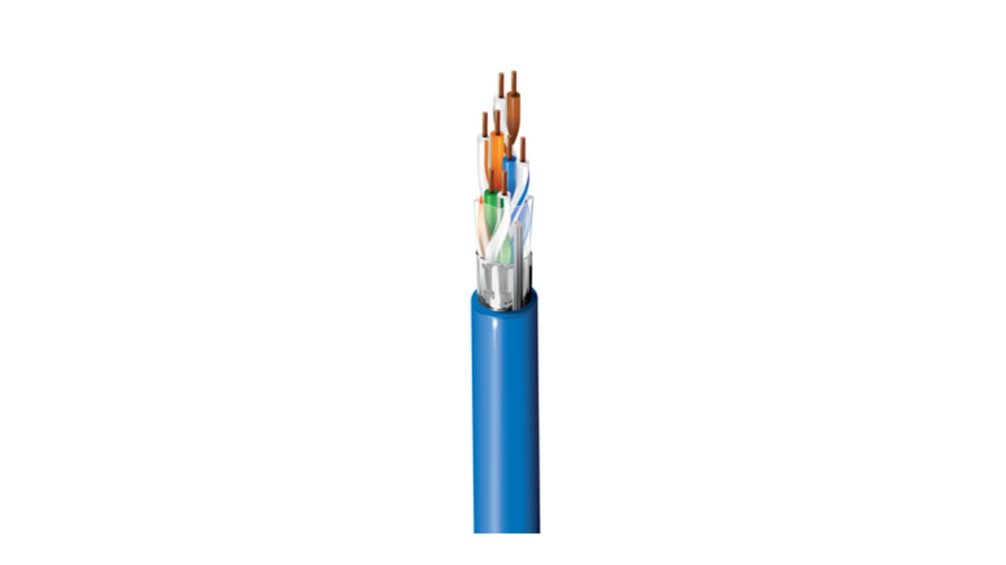 Cavo Cat5e Cat5e (Lamina) Belden, guaina in PVC col. Blu, L. 305m, Senza terminazione