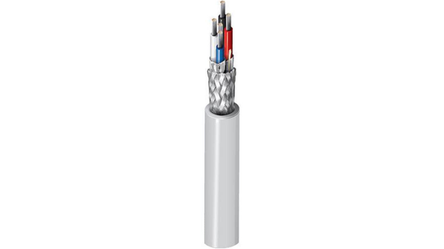 Cable de par múltiple apantallado Multipares Belden de 4 conductores, 0,34 mm2, 22 AWG, long. 1000pies Gris