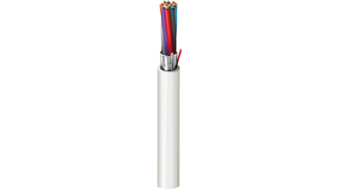 Cable Multiconductor de Seguridad apantallado Belden 6309FE de 12 núcleos, 0,75 mm2, long. 1000pies, funda de PVC