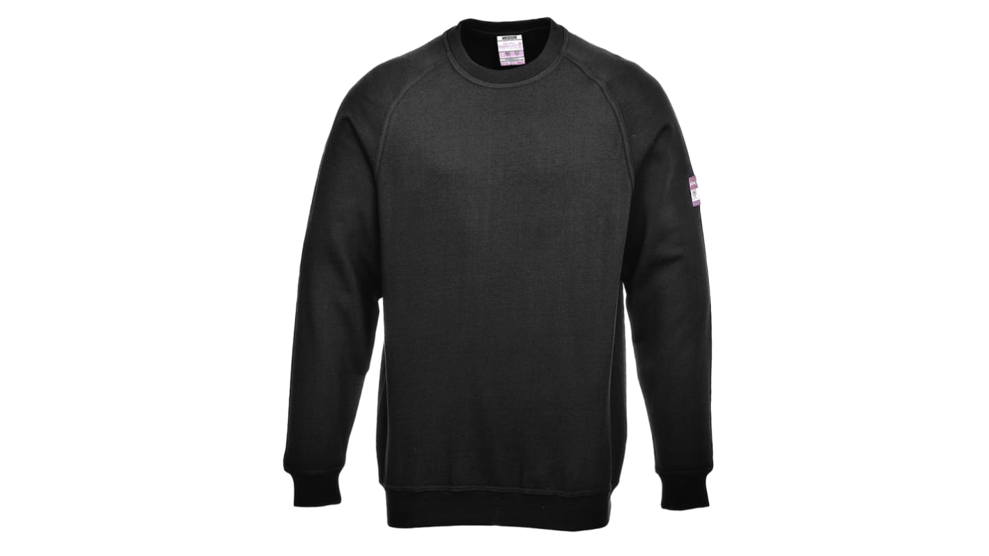 Portwest FR12 Unisex Sweatshirt, 1 % Kohlenstofffaser, 60 % Modacryl, Baumwolle Marineblau, Größe 4XL