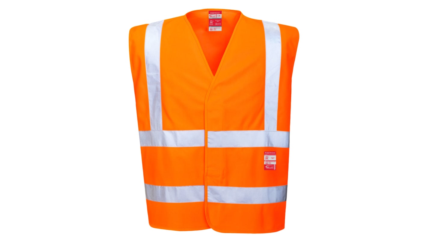 Portwest Yellow Flame Retardant Hi Vis Vest, L to XL