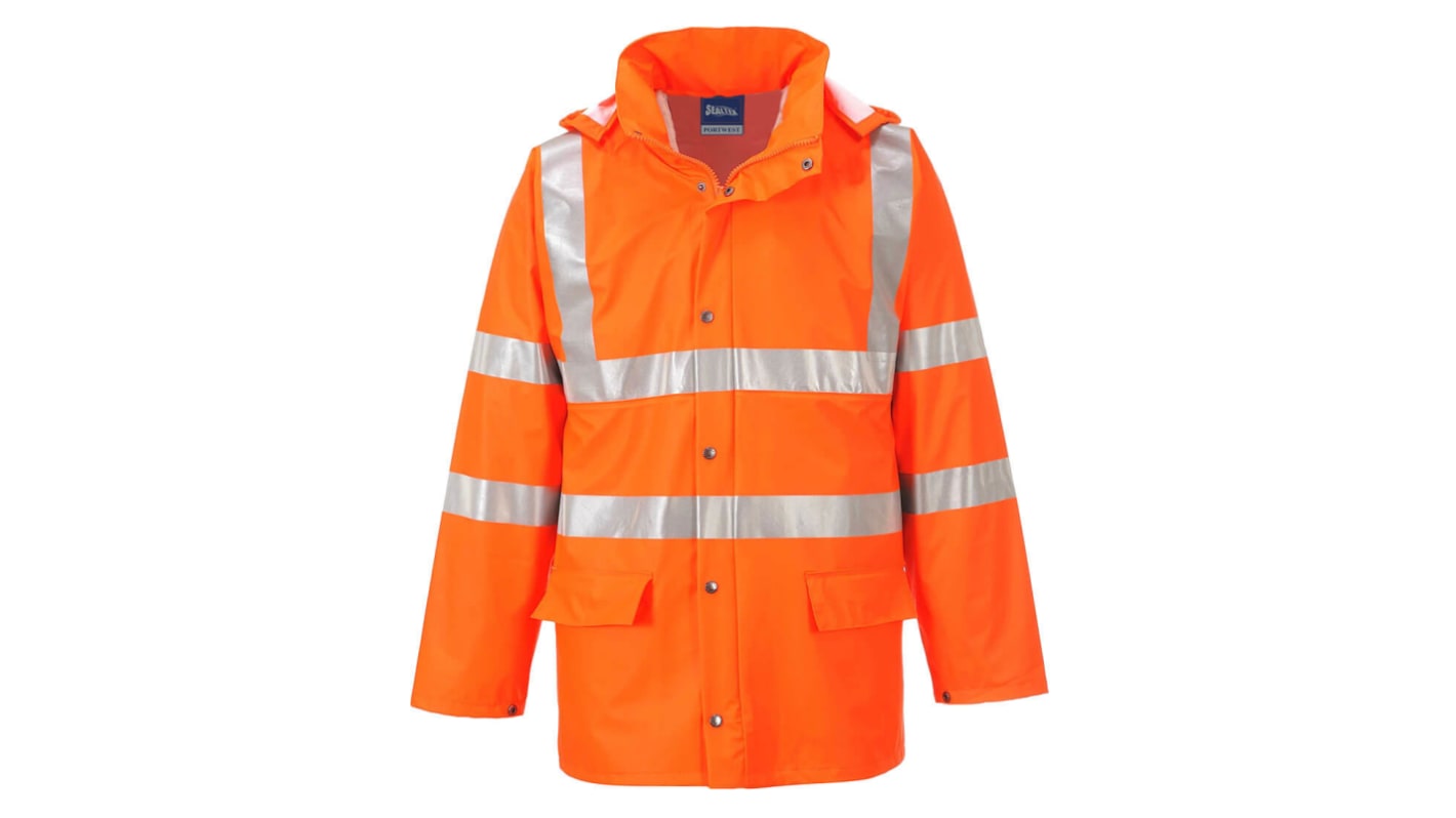 Portwest RT50 Orange Unisex Hi Vis Jacket, L