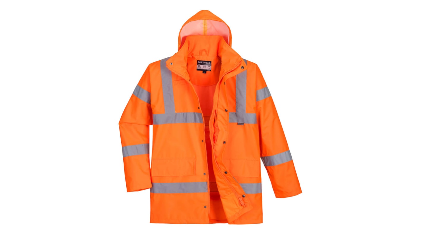 Chaqueta de tráfico de alta visibilidad Unisex Portwest de color Naranja, talla XXL