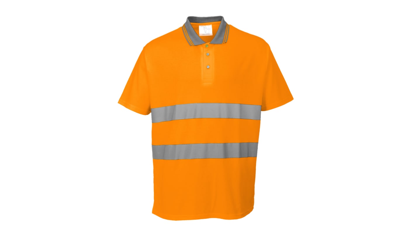 Portwest Kurz Orange M S171 Warnschutz Polohemd