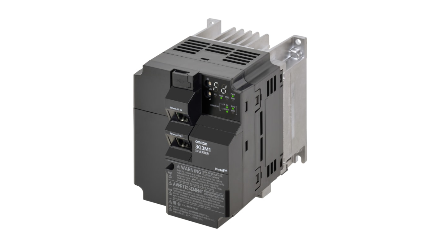 Omron Variable Speed Drive, 2.2 kW, 3 Phase, 200 V ac, 9.6 A, M1 Series