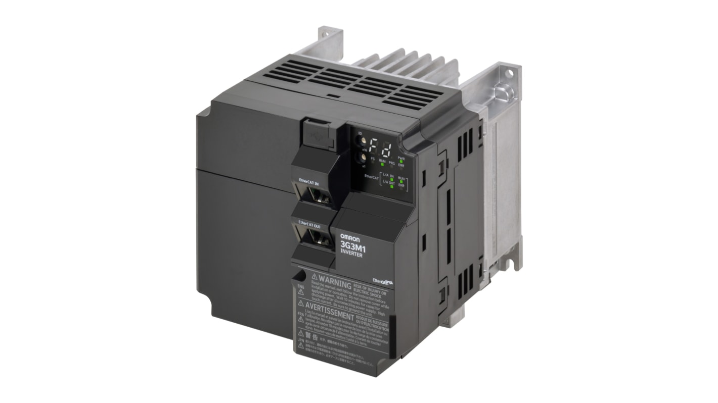 Omron Variable Speed Drive, 0.4 → 22 kW, 3 Phase, 400 V ac, 8.8 A, M1 Series