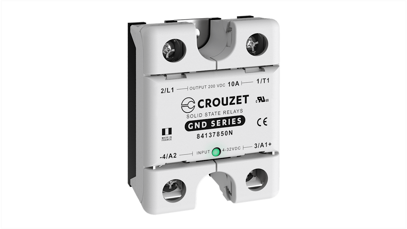 Relè a stato solido 84137850N, Dissipatore, 10 A, 200 V CA GND