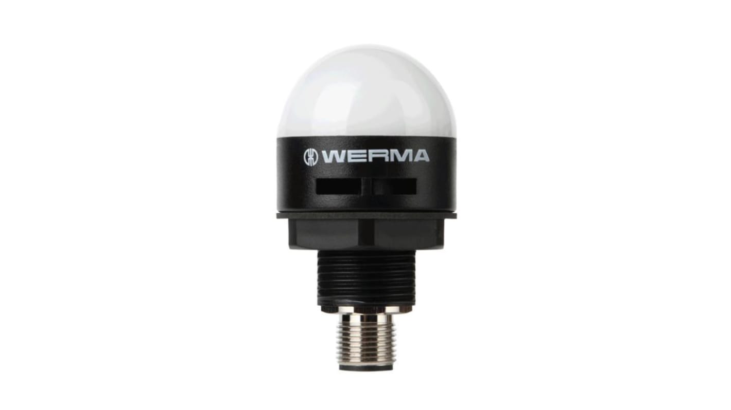 Avisador luminoso Werma MC35, 24 V CC, Verde, rojo, amarillo, Luz continua, 80dB @ 1m, IP65, IP69K