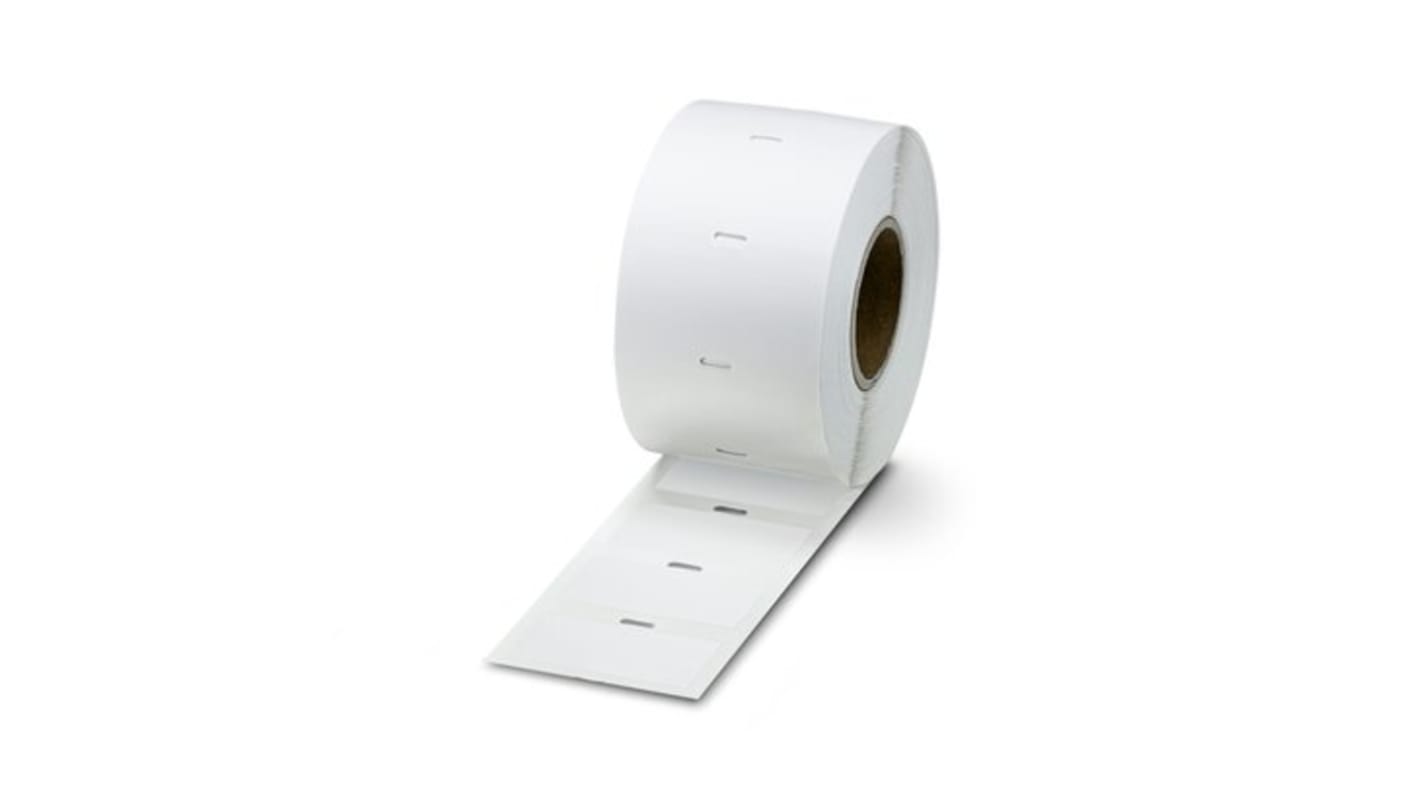 Phoenix Contact EML White White Print Label, 100mm Width, 73mm Height, 300Per Roll Qty