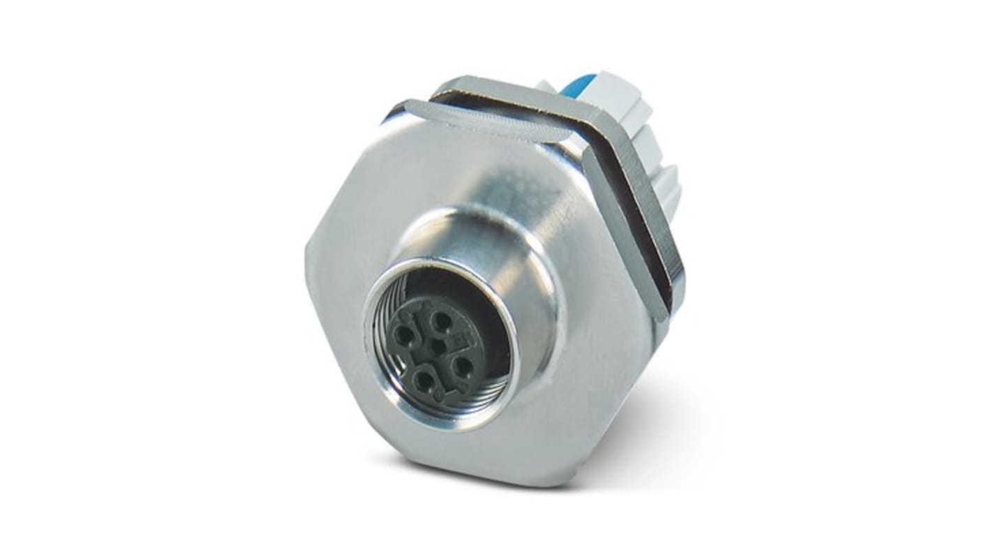 Conector circular Phoenix Contact hembra serie SACC de 4 vías hembra, Montaje frontal, IP67