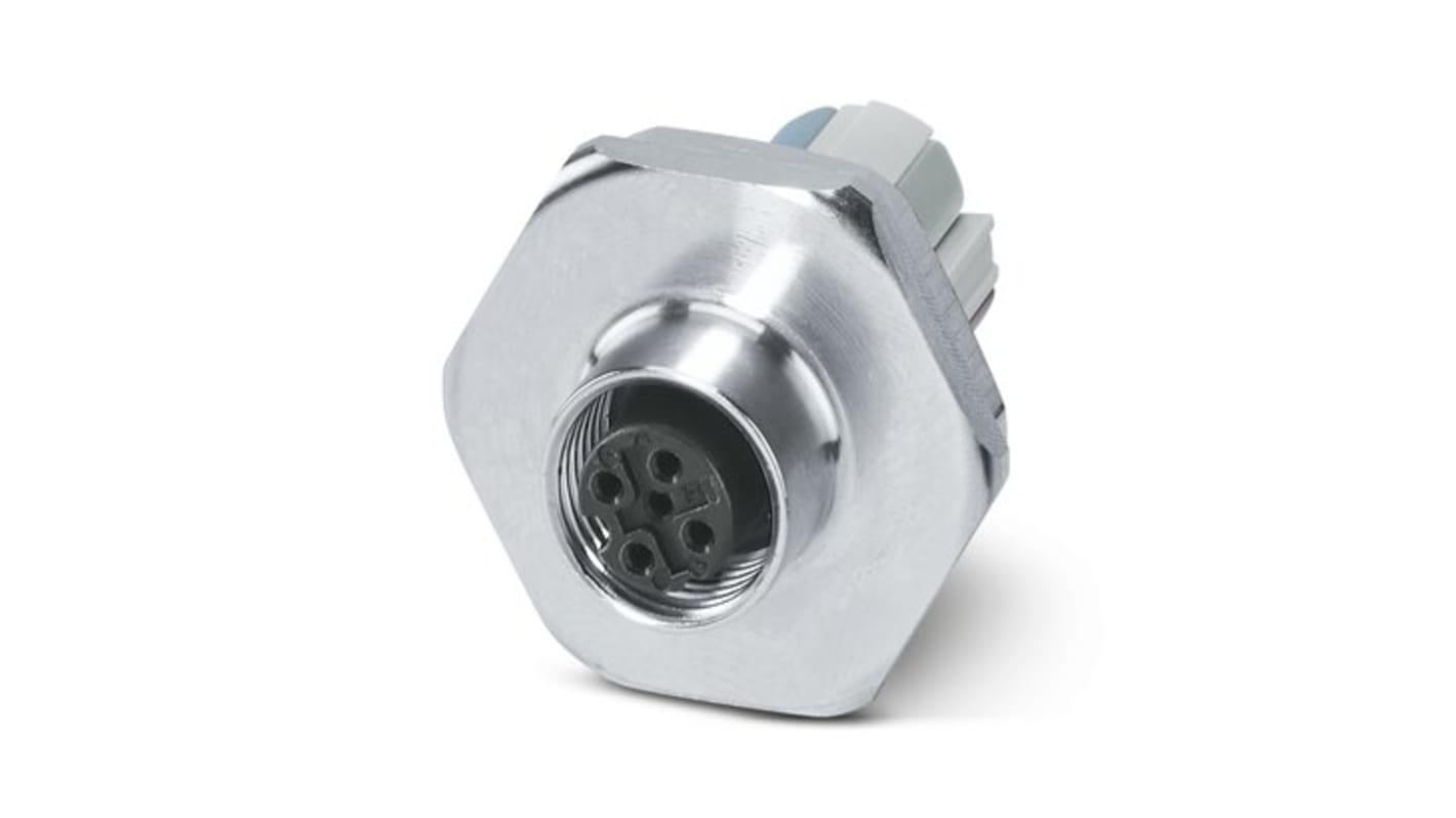 Phoenix Contact Circular Connector, 5 Contacts, Front Mount, M12 Connector, Socket, Female, IP67, SACC Series