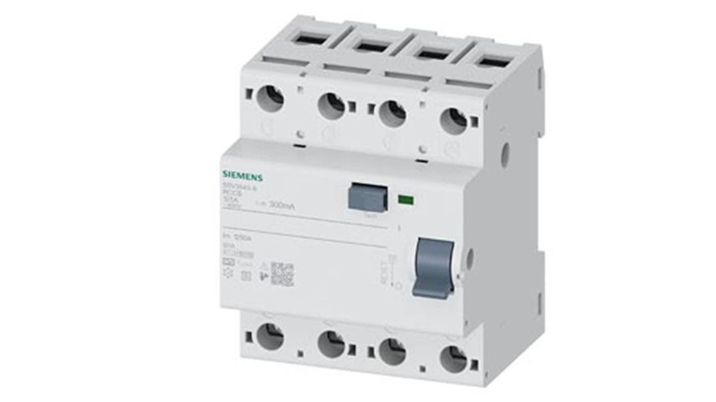 Siemens 5SV3 RCCB, 4-polig, 125A, 300mA Typ A 5SV3 230/400V