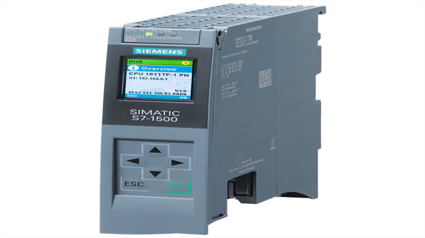 Siemens SIMATIC S7 Series PLC CPU for Use with Programmable Logic Controller, 24 V Supply