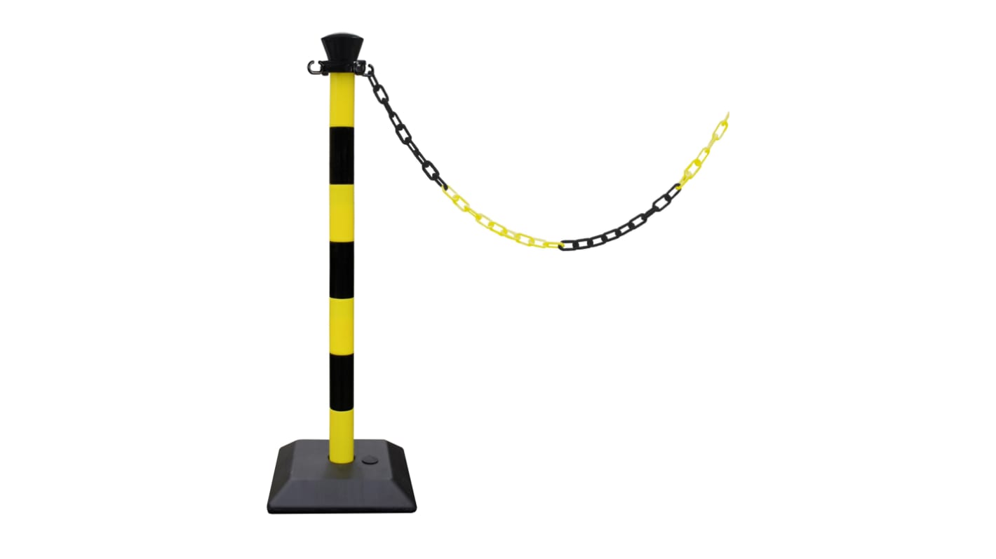 Viso Black & Yellow Plastic Safety Barrier, Black, Yellow Tape