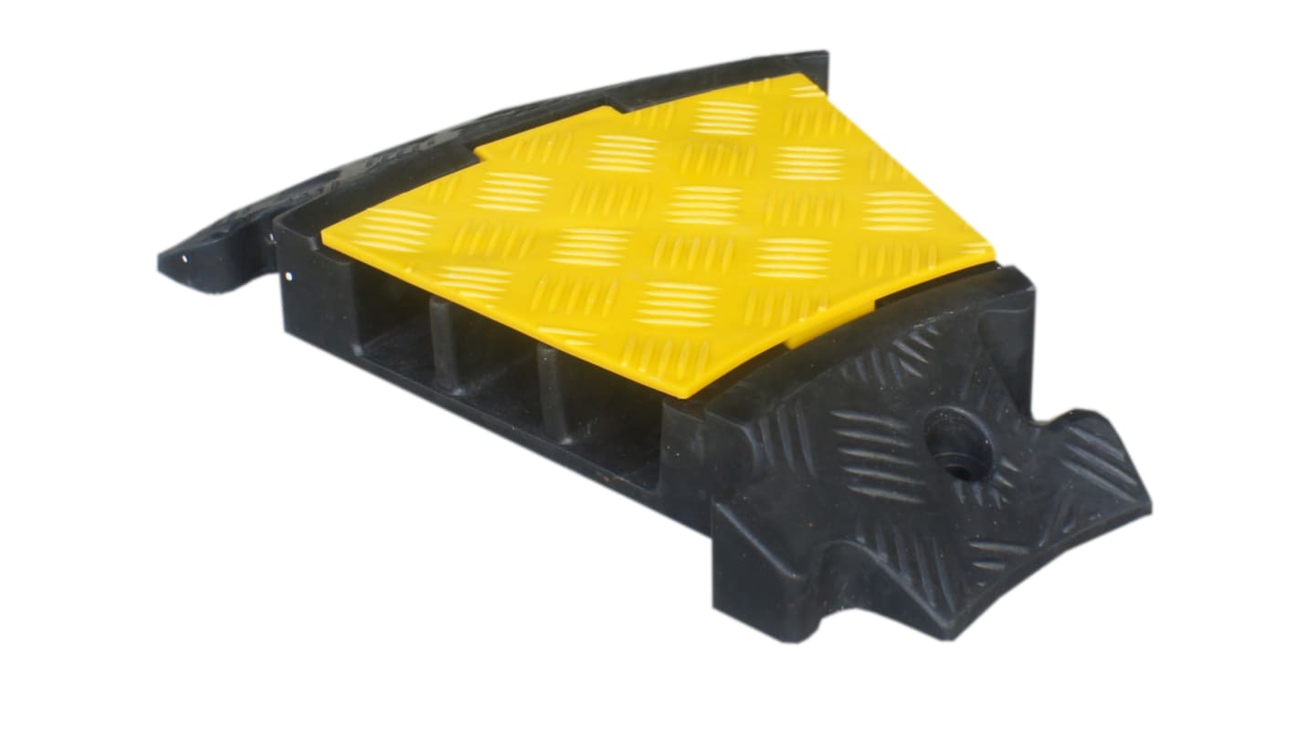 Viso 500mm Black/Yellow Cable Cover in Rubber, Thermoplastic