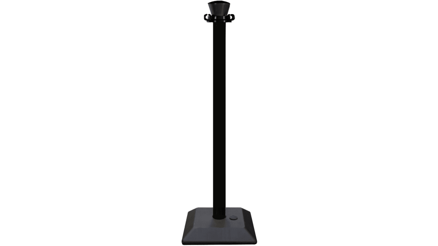 Viso Black Plastic Barrier Post, Black Tape