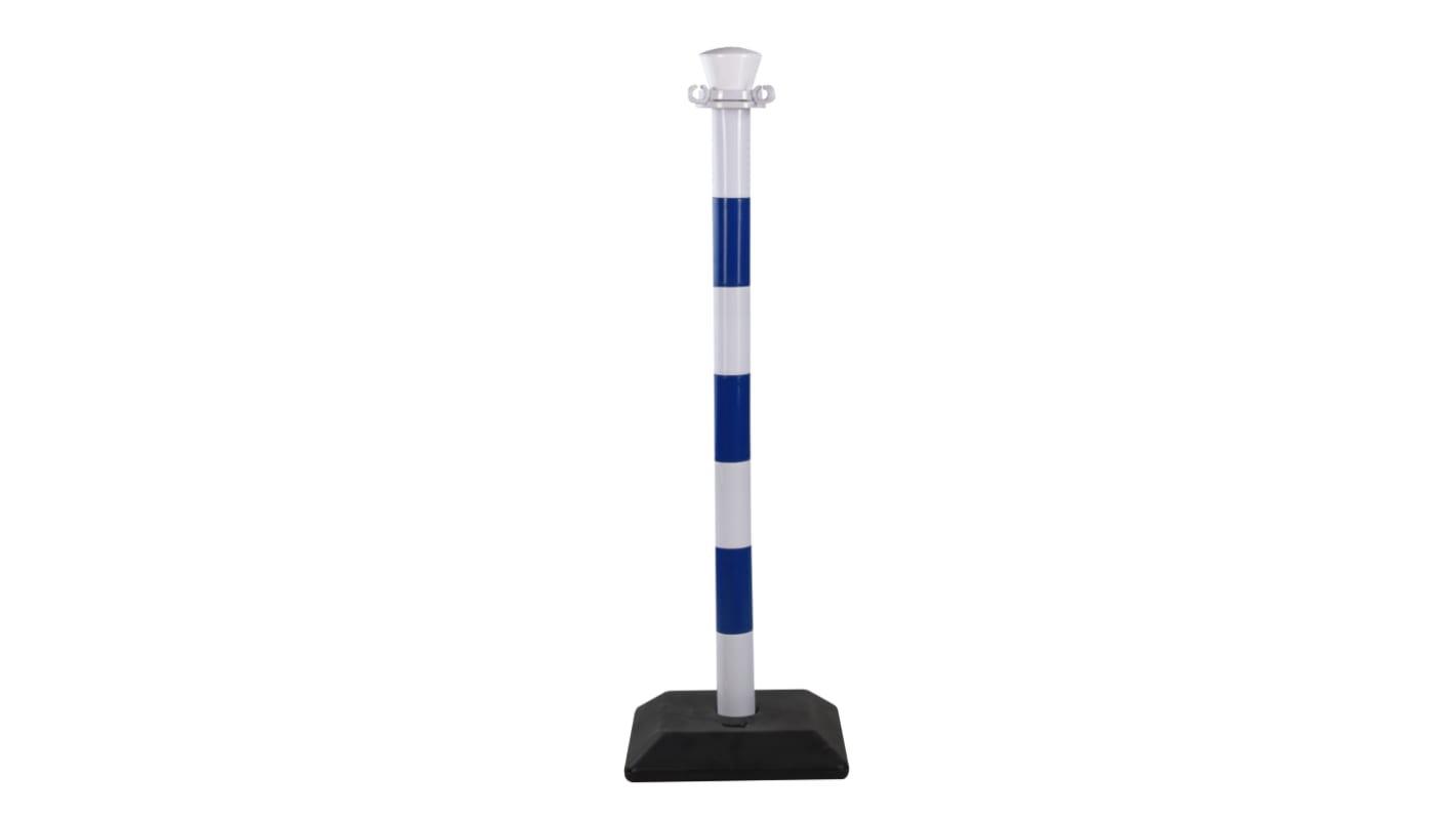 Viso Blue, White Plastic Barrier Post