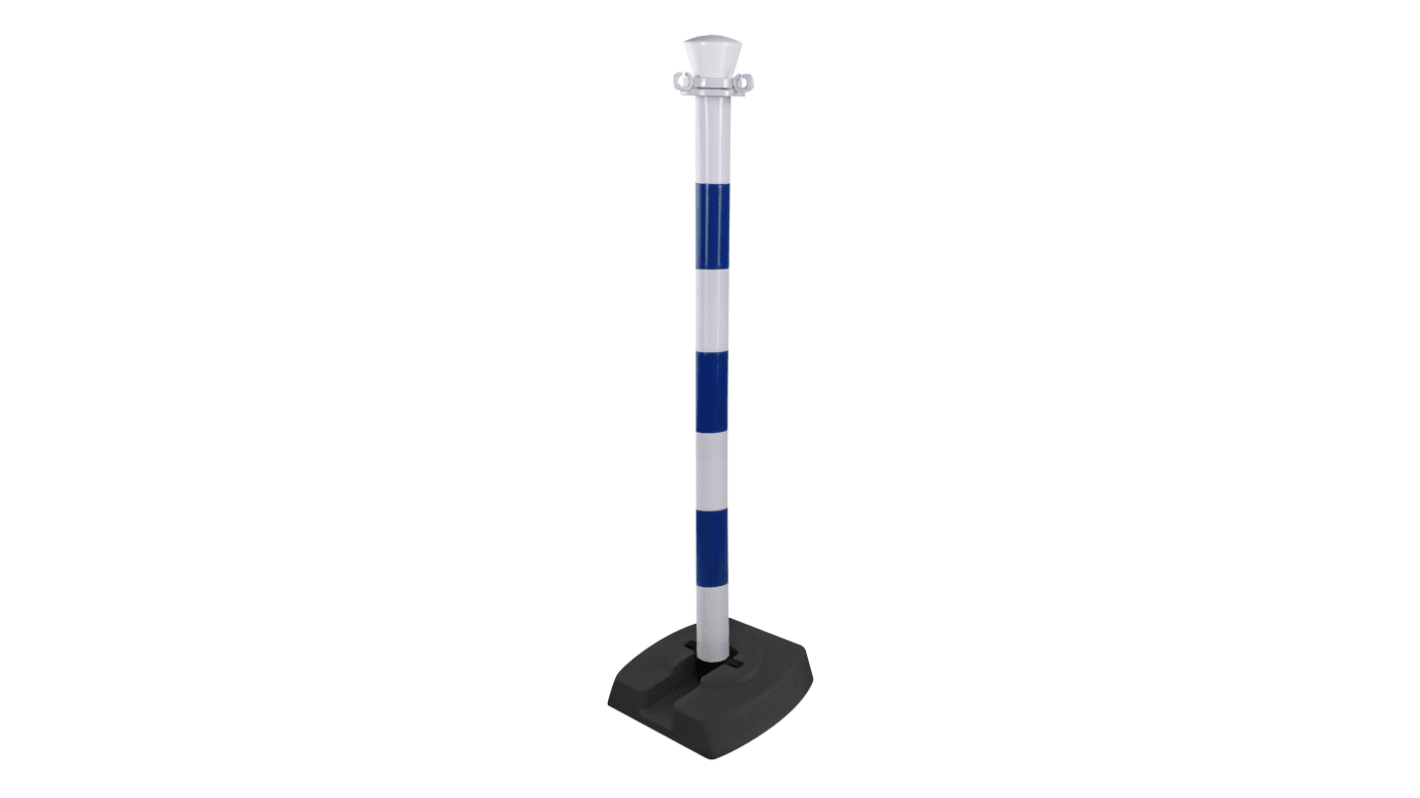 Viso Blue, White Plastic Barrier Post