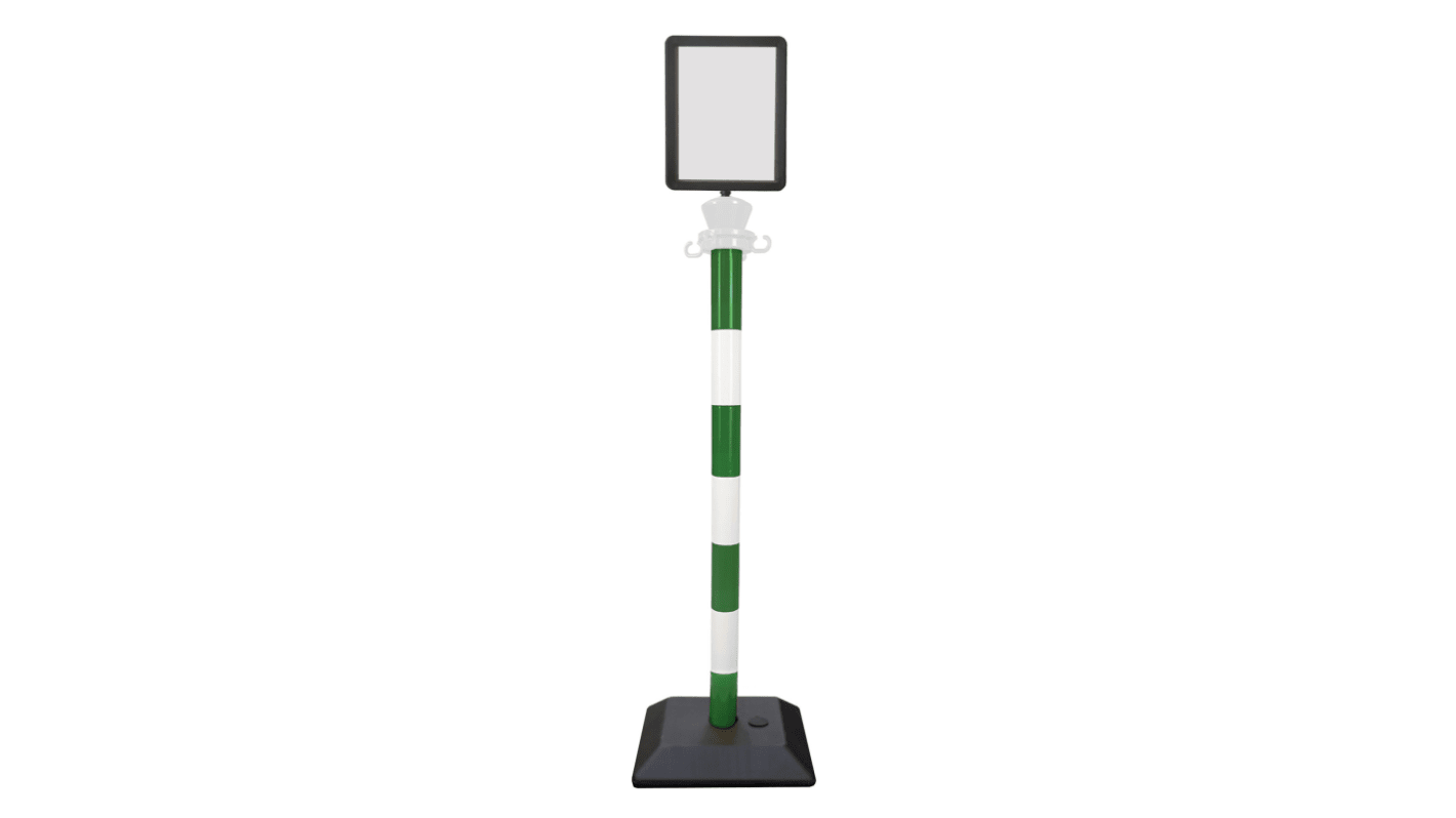 Viso Green, White Plastic Information Post