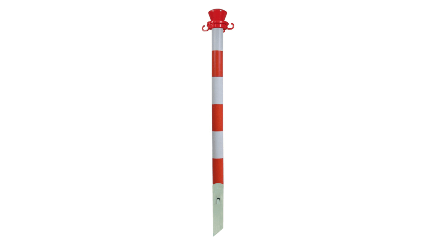 Viso Red & White Plastic Safety Barrier, Red, White Tape