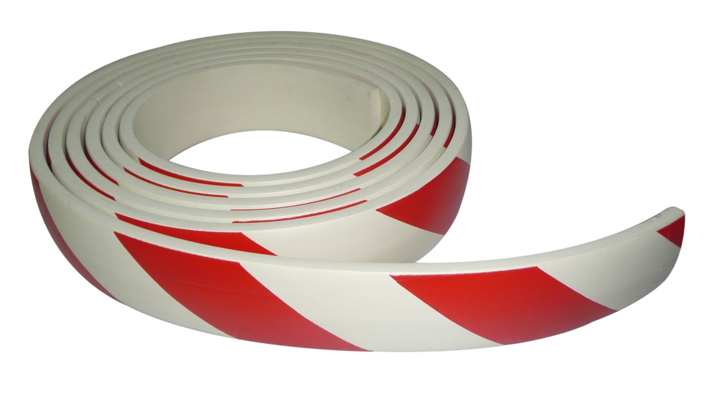Viso Red & White NBR Foam Safety Barrier, Red, White Tape