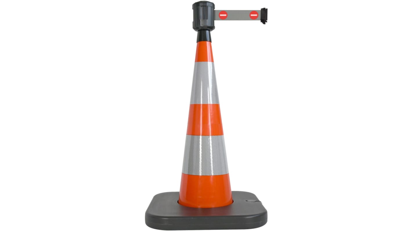 Cono de Seguridad y Tráfico Viso reflectante de PVC Naranja, con base lastrada, altura: 90 cm