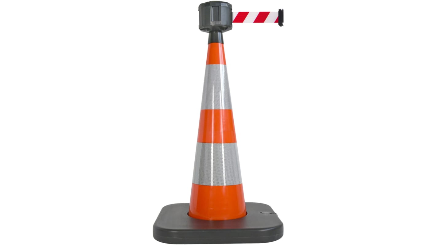 Cono de Seguridad y Tráfico Viso reflectante de PVC Naranja, con base lastrada, altura: 90 cm