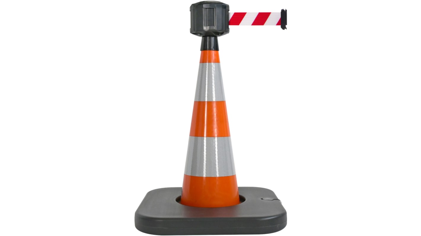 Cono de Seguridad y Tráfico Viso reflectante de PVC Naranja, con base lastrada, altura: 75 cm