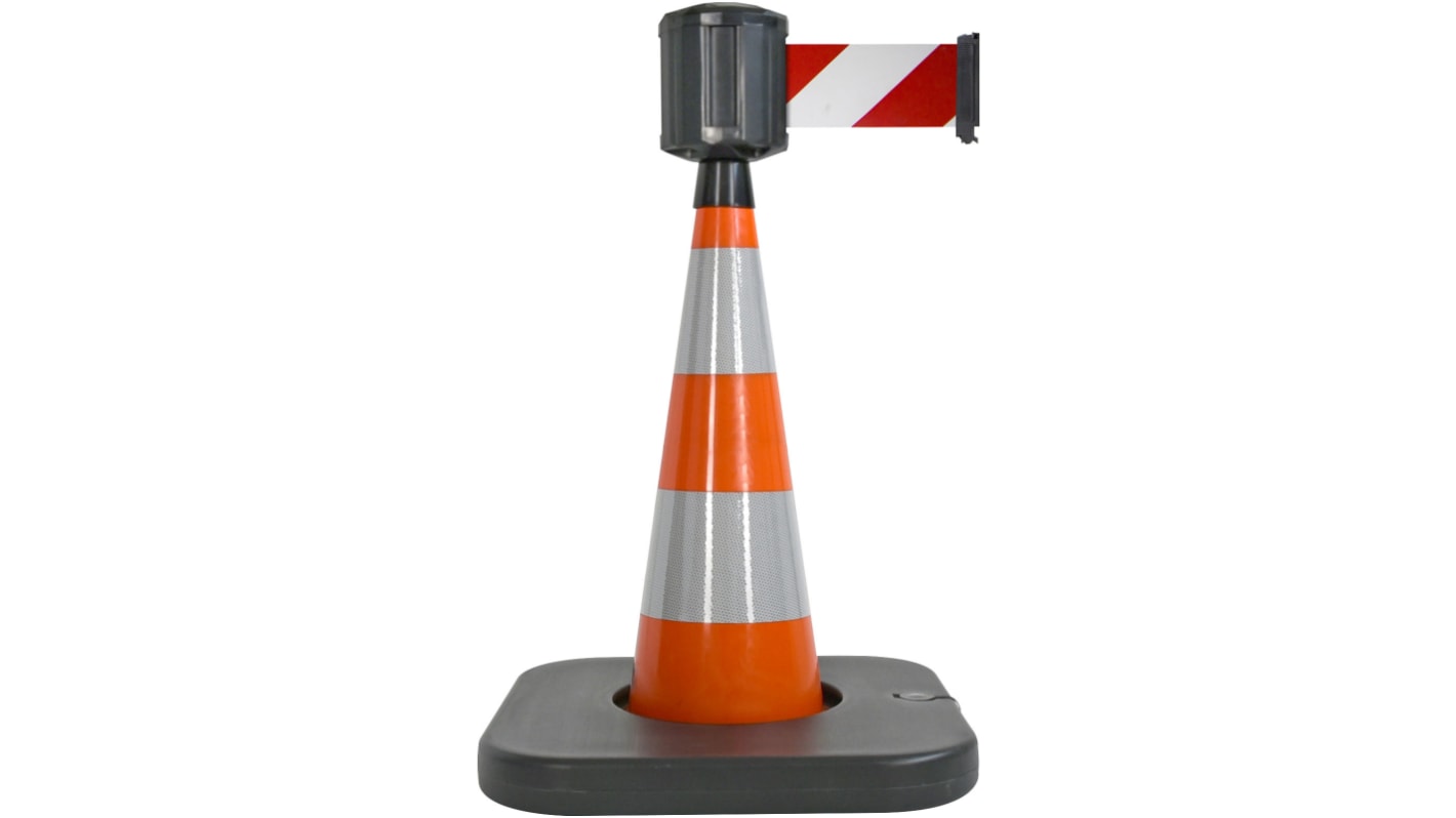 Cono de Seguridad y Tráfico Viso reflectante de PVC Naranja, con base lastrada, altura: 75 cm