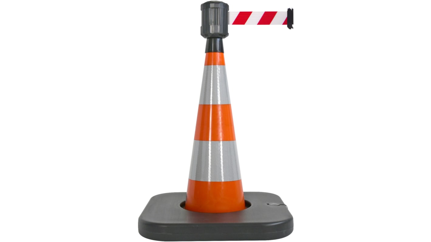 Cono de Seguridad y Tráfico Viso reflectante de PVC Naranja, con base lastrada, altura: 75 cm