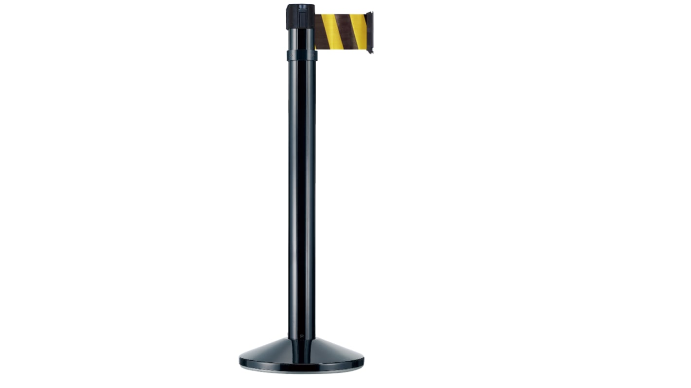 Black guiding post - 10cm x 4m black/yel