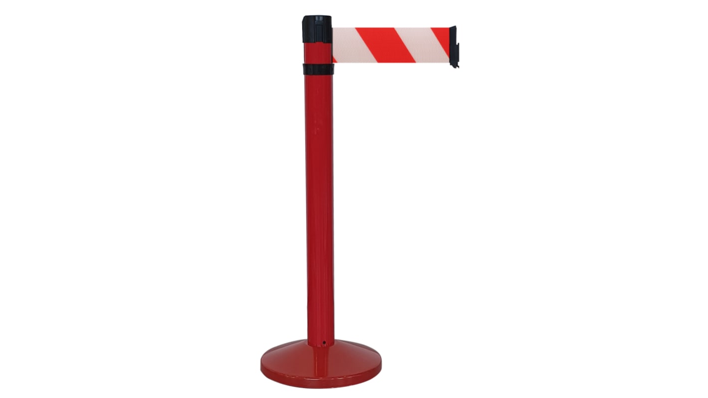 Red guiding post - 10cm x 4m red/white s