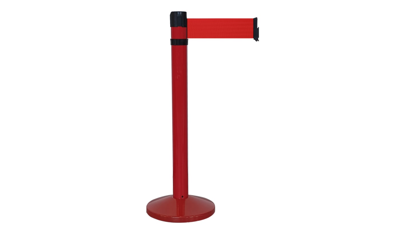 Viso Red Aluminium Retractable Barrier, 4m, Red Tape