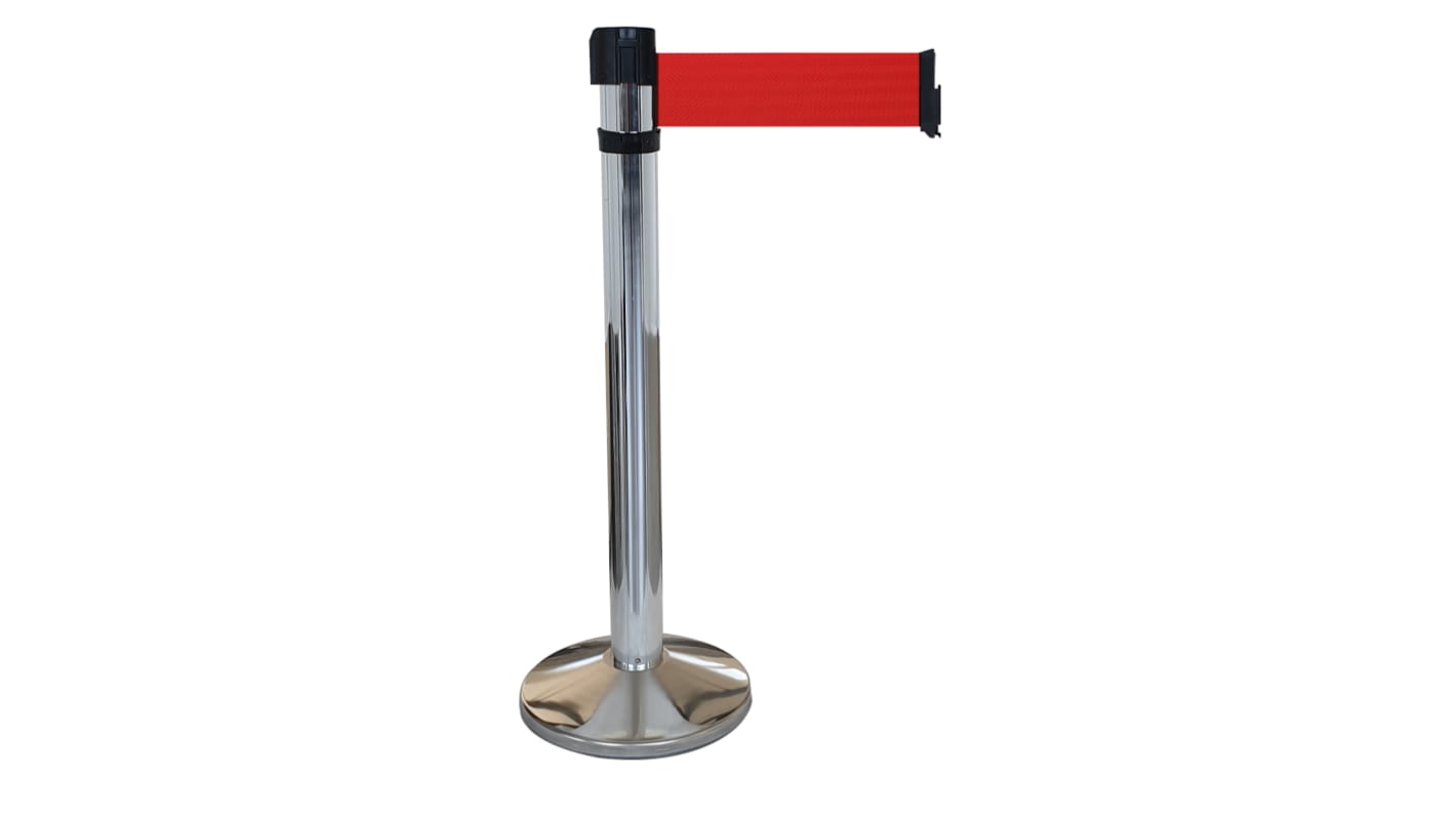 Chromed guiding post - 10cm x 4m red str