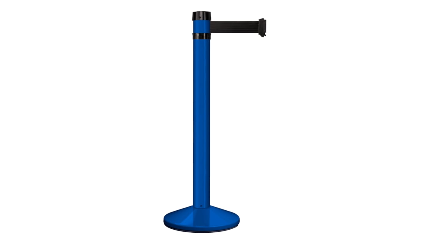 Viso Blue Aluminium Retractable Barrier, 4m, Black Tape