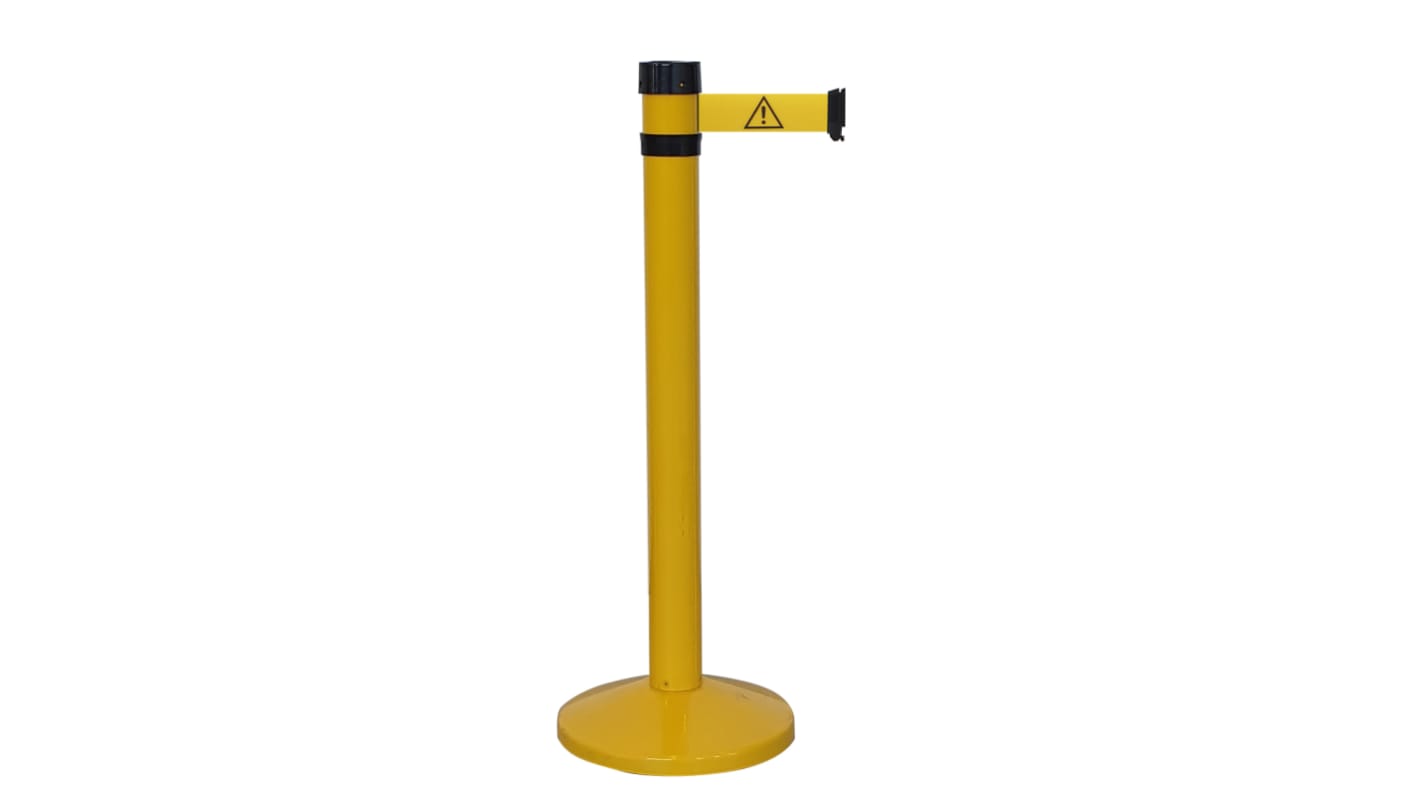Viso Yellow Steel Safety Barrier, 4m, Yellow Tape