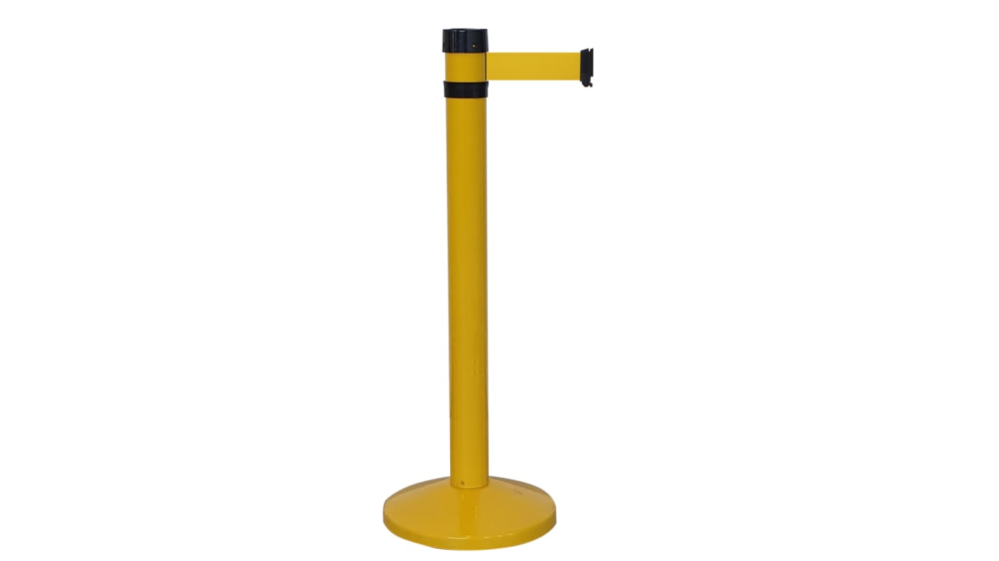 Viso Yellow Steel Safety Barrier, 4m, Yellow Tape